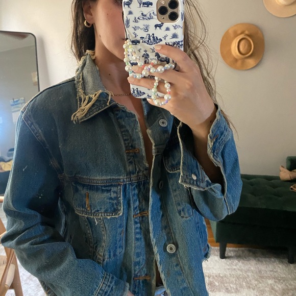 Distressed Denim Jacket - Picture 2 of 3